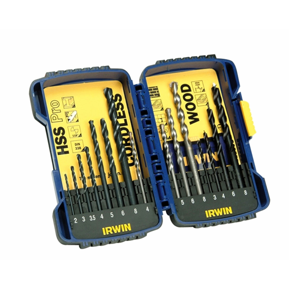 IRWIN 15PC HSS | BRAD POINT | MASONRY COMBI DRILL SET