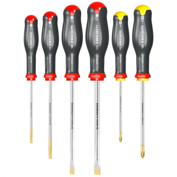 6Pc Phillips And Slotted Screwdriver Set From Facom