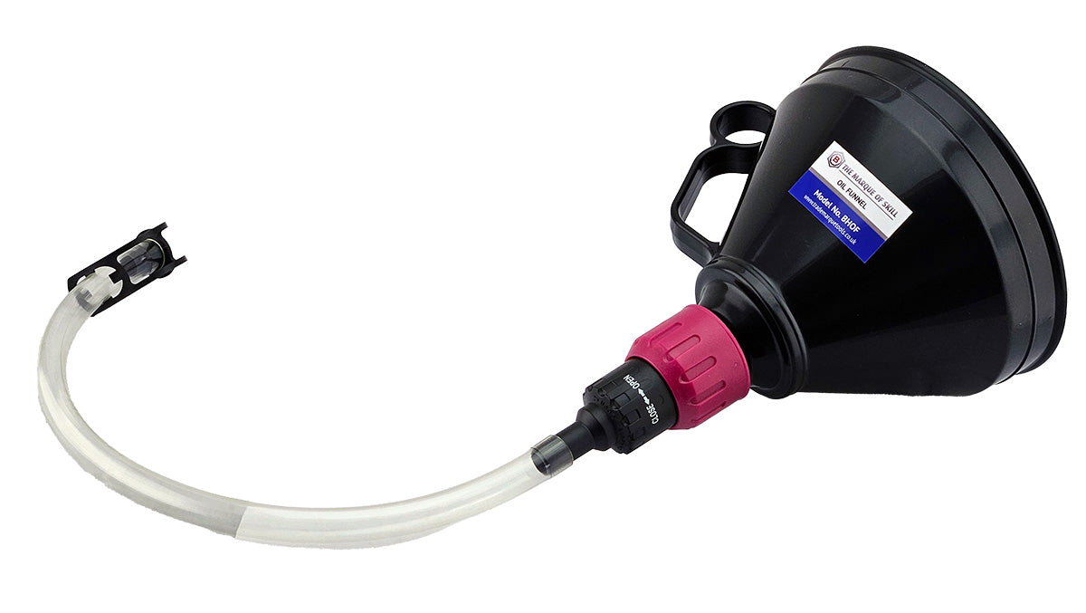 Automotive Funnel With Shut-Off Valve And Flexible Spout