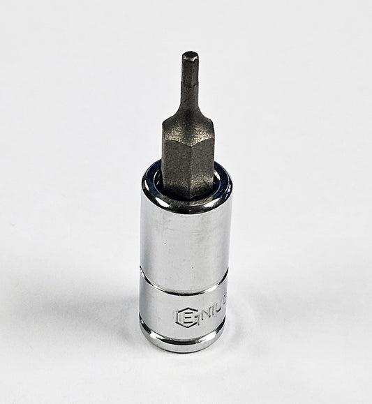 1/4" DRIVE HEXAGON / ALLEN BIT SOCKETS FROM GENIUS TOOLS, SIZES 2-6MM