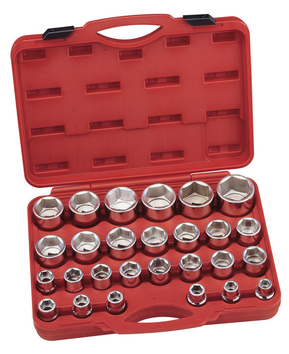 Genius Tools 27-Piece 3/4" Drive Metric Hand Socket Set 17 to 60mm