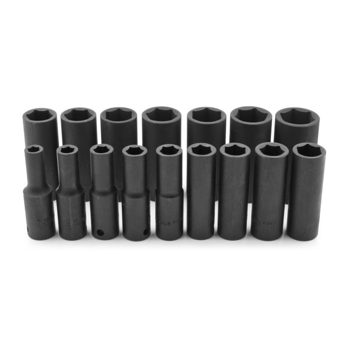 Genius Tools 16-Piece 3/8" Drive Metric Impact Socket Set TD-316M