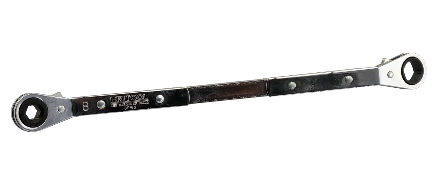 Britool Ratcheting Offset Glow Plug Spanner 8 X 12mm