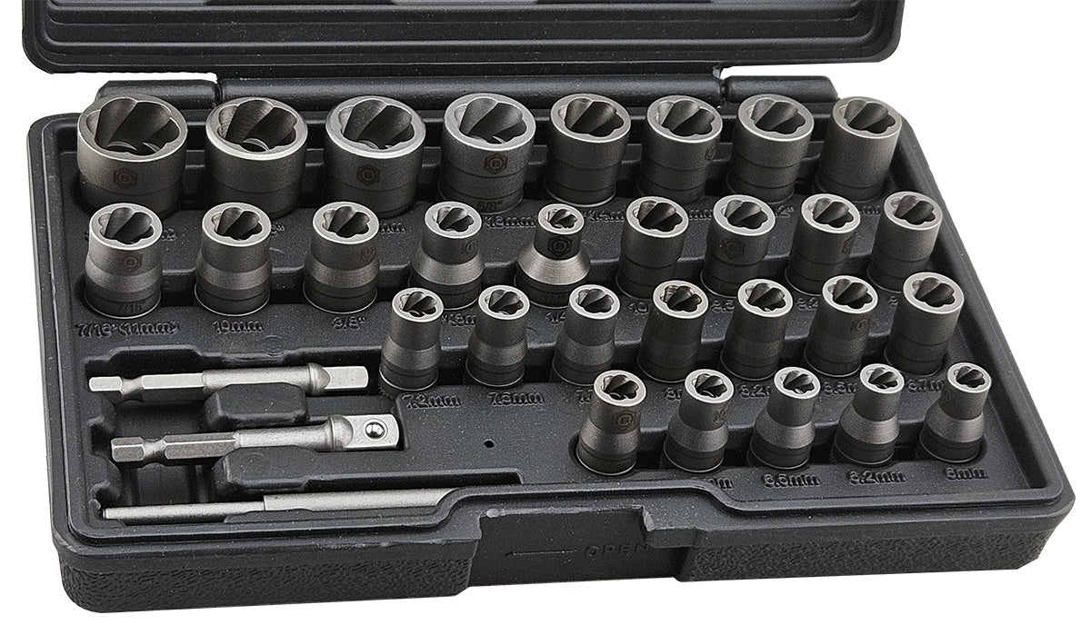 32pc Socket Extractor Set for Removing Damaged Nuts - Britool Hallmark