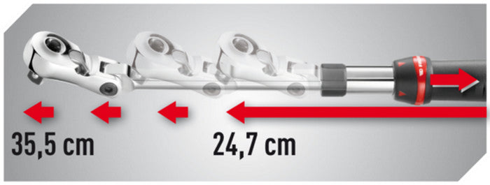 3/8" Drive Extending Ratchet With Locking Flex-Head From Facom