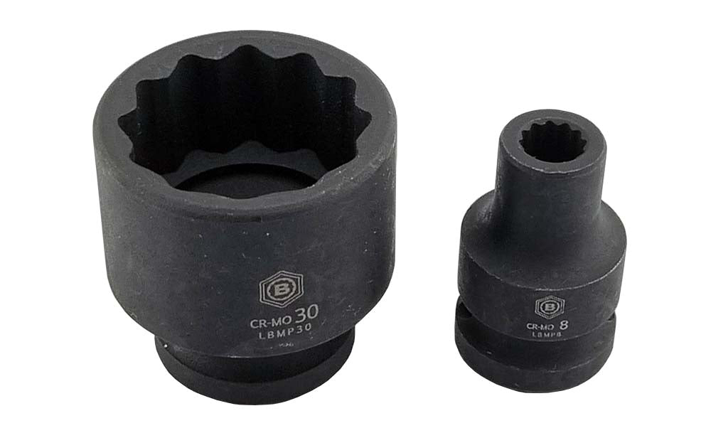 1/2" Drive Impact Sockets (12 Point) Sizes 8-36mm From Britool Hallmark