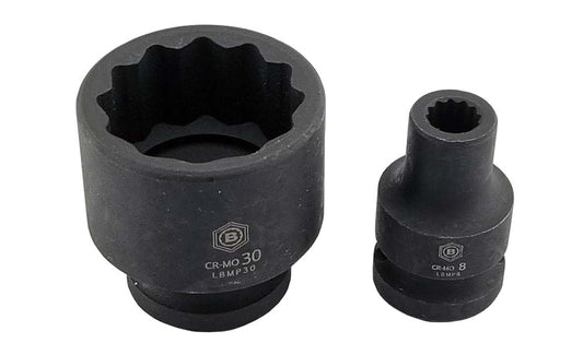 1/2" DRIVE IMPACT SOCKETS (12 POINT) SIZES 8-36MM FROM BRITOOL HALLMARK