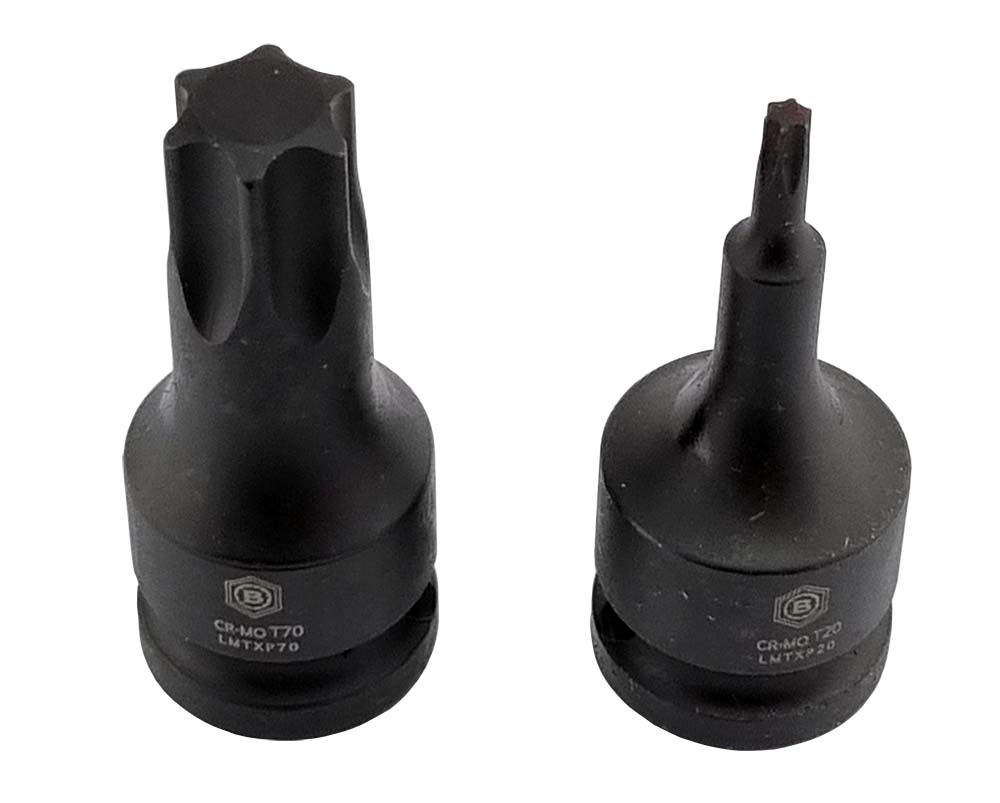 Torx / Star Impact Driver Bits, 1/2" Drive From Britool Hallmark