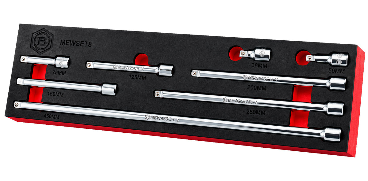 Britool 38Pc 3/8" 6Pt Standard & Deep Socket Set 6-24mm + Extension Bar Set