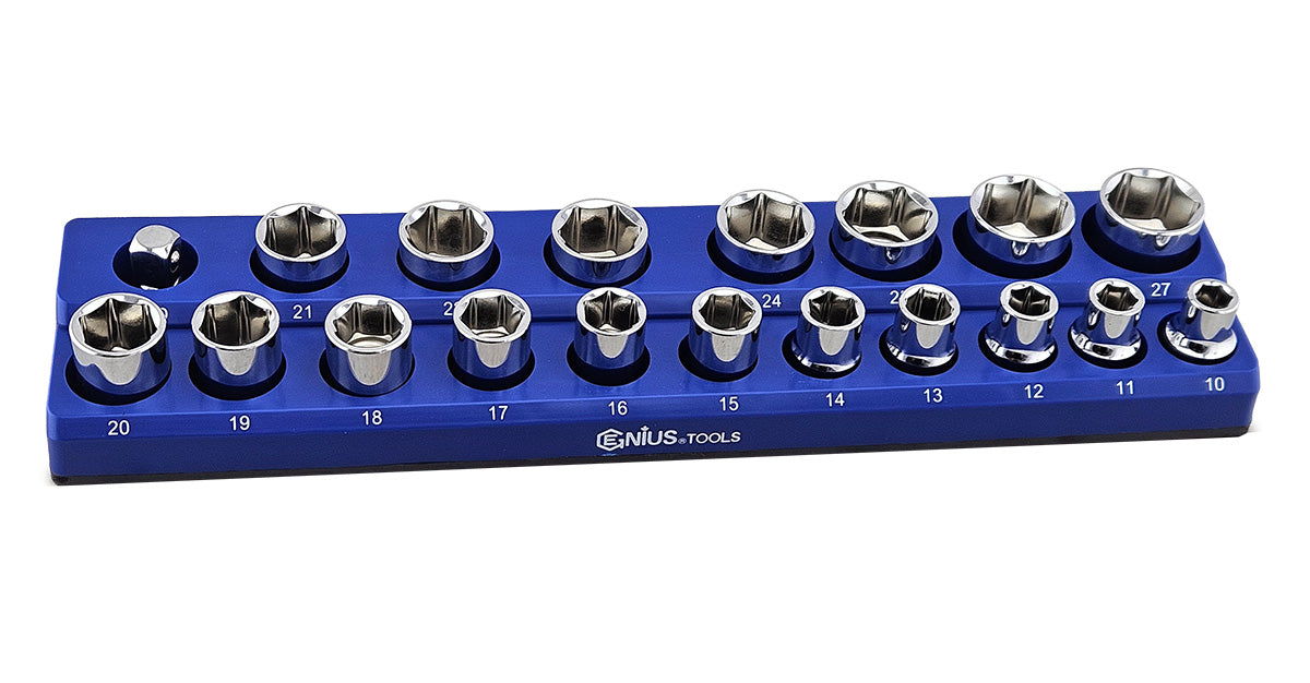 Britool Hallmark 1/2" Drive Socket Set (6-Point) in Magnetic Holder 10-27mm