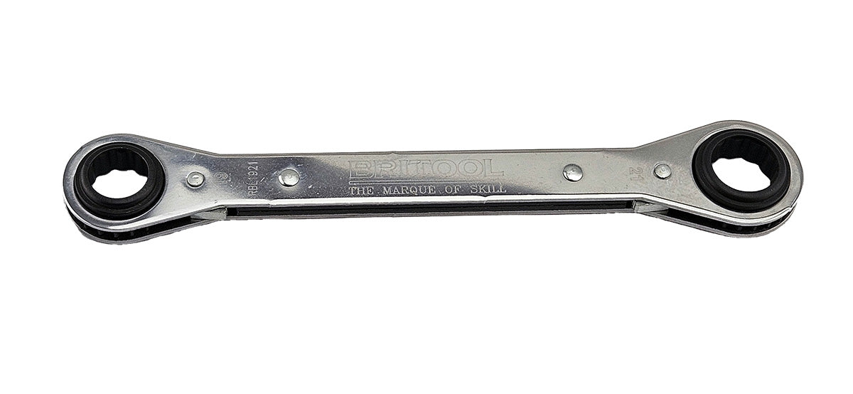 Britool Metric Latch-On Flat Ratcheting Ring Spanner Range