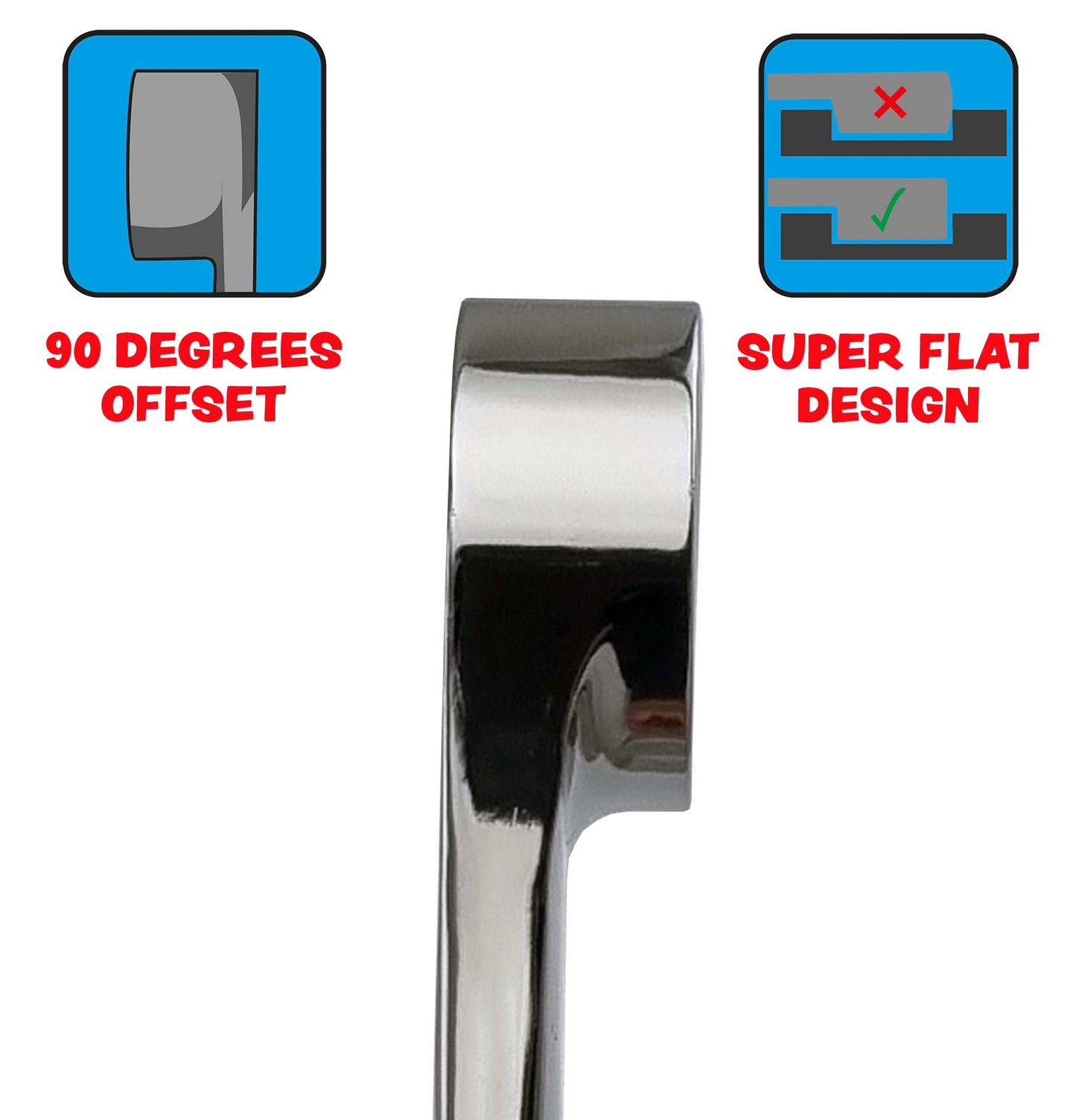 Extra Long Flat Ratcheting Ring Spanner Range From Britool Hallmark