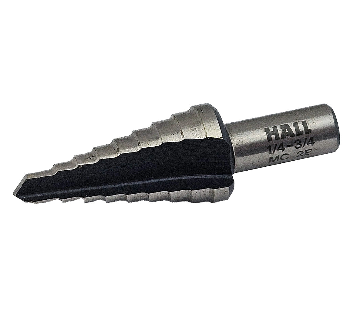 Hall High Speed Steel Multicut Step Drill 1/4" to 3/4" - Made in Sheffield