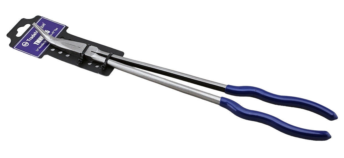 Extra Long 16" Needle Nose Pliers - 45 Degrees Tips