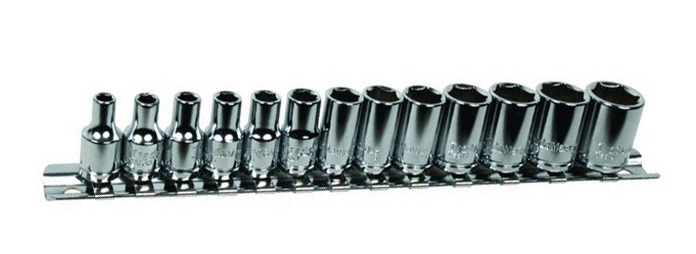 1/4" Drive Metric Standard & Deep Hexagon (6-Point) Socket Sets 4mm-14mm