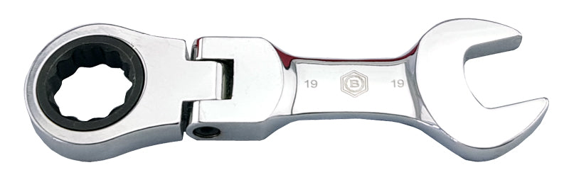 Britool Hallmark Short Flexi Ratchet Spanner, Stubby Design.