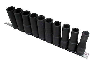 Deep Impact Socket Set 10-19mm, 1/2" Drive, Metric From Britool Hallmark Lhdmpset10