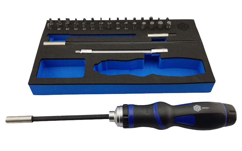 35pc Ratchet Screwdriver and Bit Set - Britool Hallmark