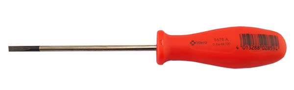 Wera Electricians Block Terminal Flat Blade Slotted Screwdriver 4X100mm