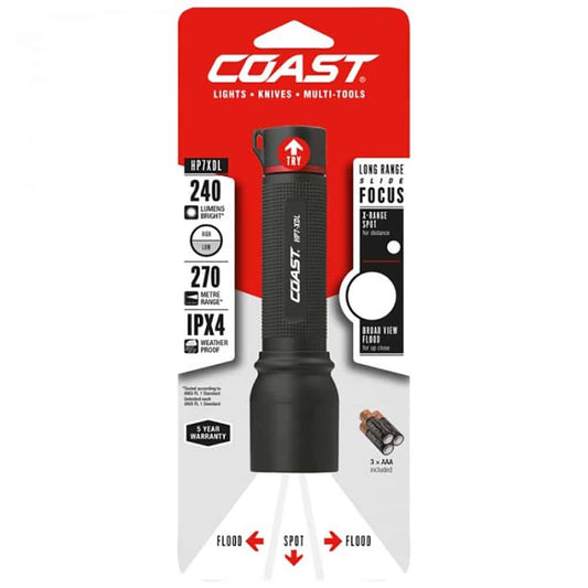 Coast Long Range Focus Led Torch 240 Lumens