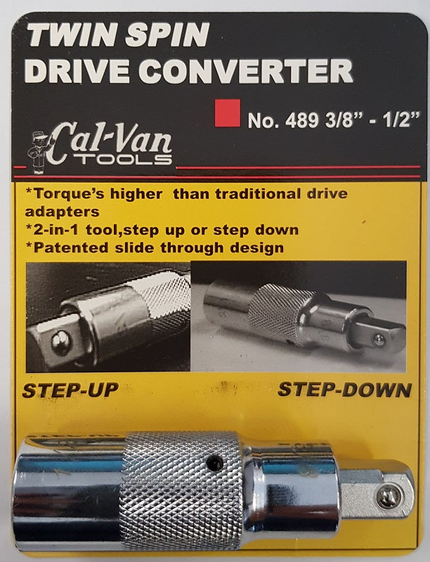 CALVAN TOOLS TWIN SPIN DRIVE CONVERTER 3/8 - 1/2" CV489