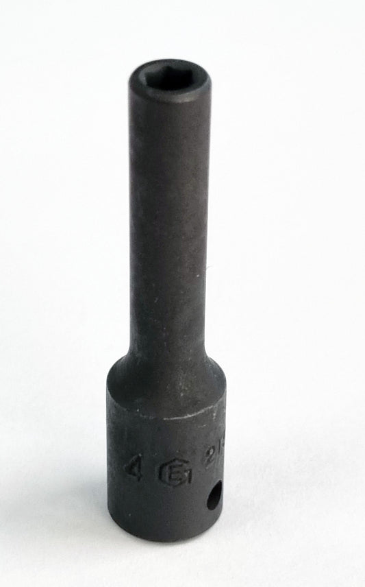 1/4"SD 4MM DEEP HEXAGON IMPACT SOCKET FROM GENIUS TOOLS - 215204