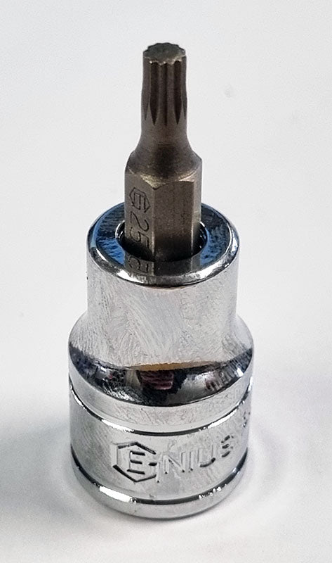 3/8" Drive M4 Spline / Xzn Bit Socket - 50mml From Genius Tools