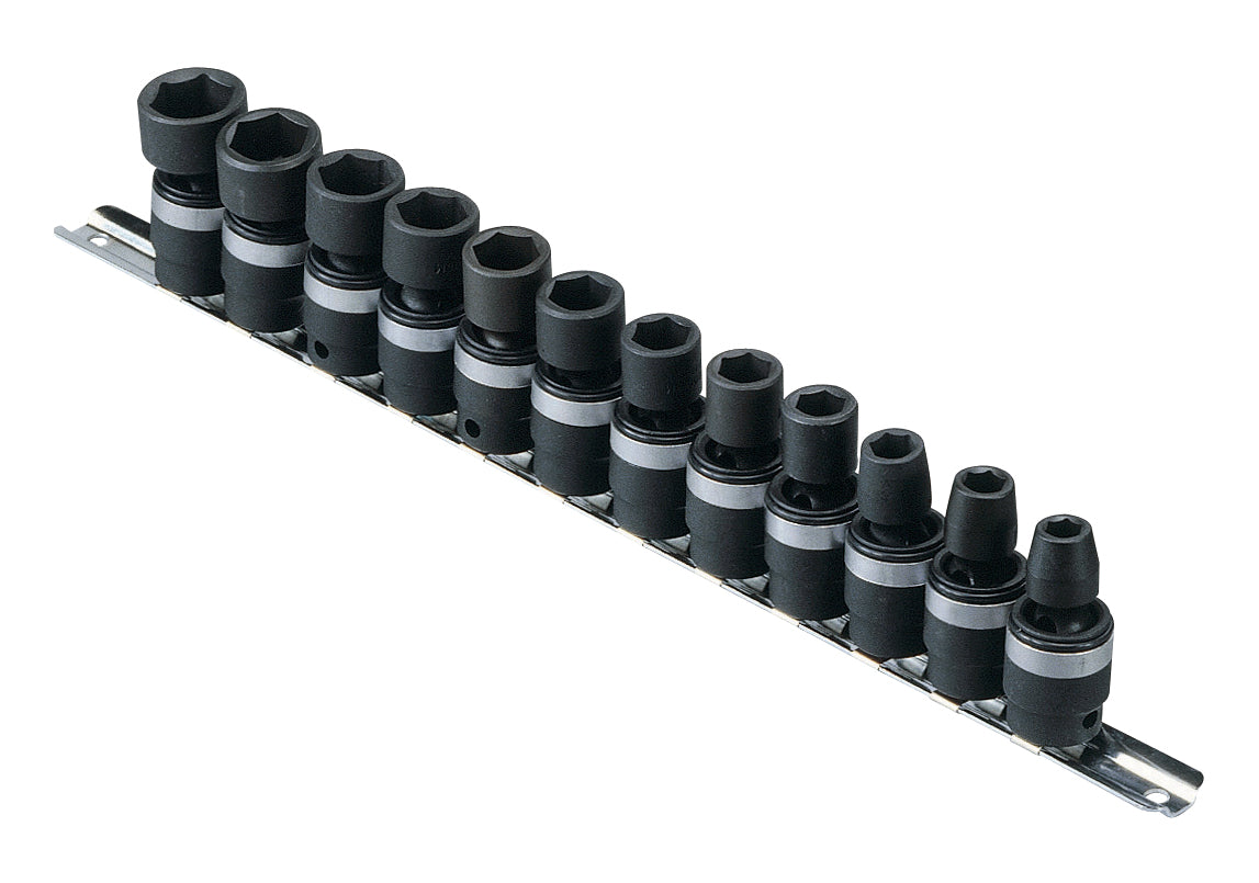 12PC 3/8" DR. METRIC SWIVEL IMPACT SOCKET SET GENIUS TOOLS TG-312M