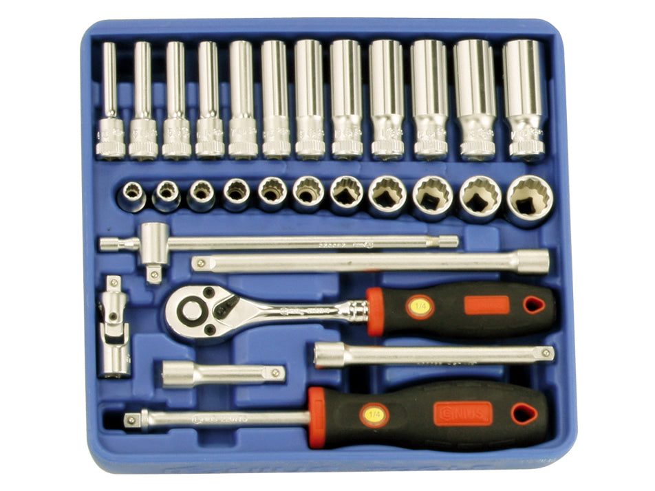 1/4" Drive Socket & Accessory Set Genius Tools Tw-230M