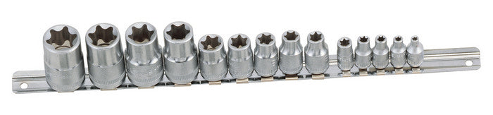 14 Piece 1/4", 3/8" & 1/2" E-Torx Socket Set Genius Tools Tx-23414