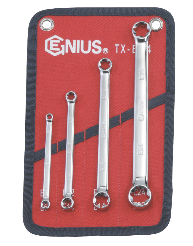 4Pc E-Torx Wrench Set Genius Tools Tx-E04