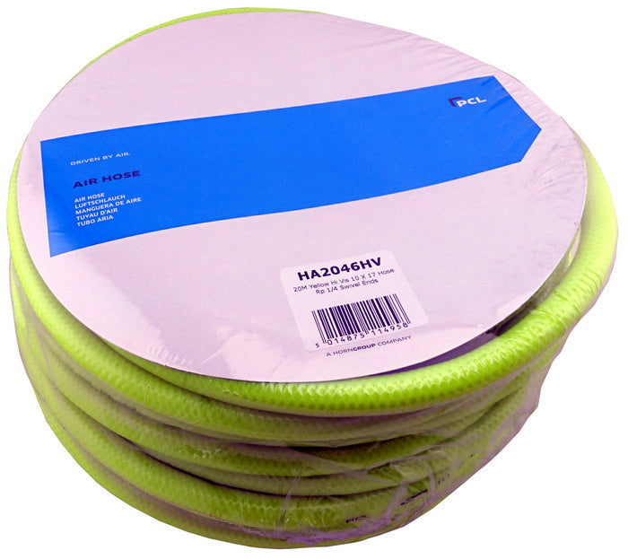 HIGH VIS AIR HOSE / AIRLINE 20 METRES 10MM DIAMETER FROM PCL HA2046HV