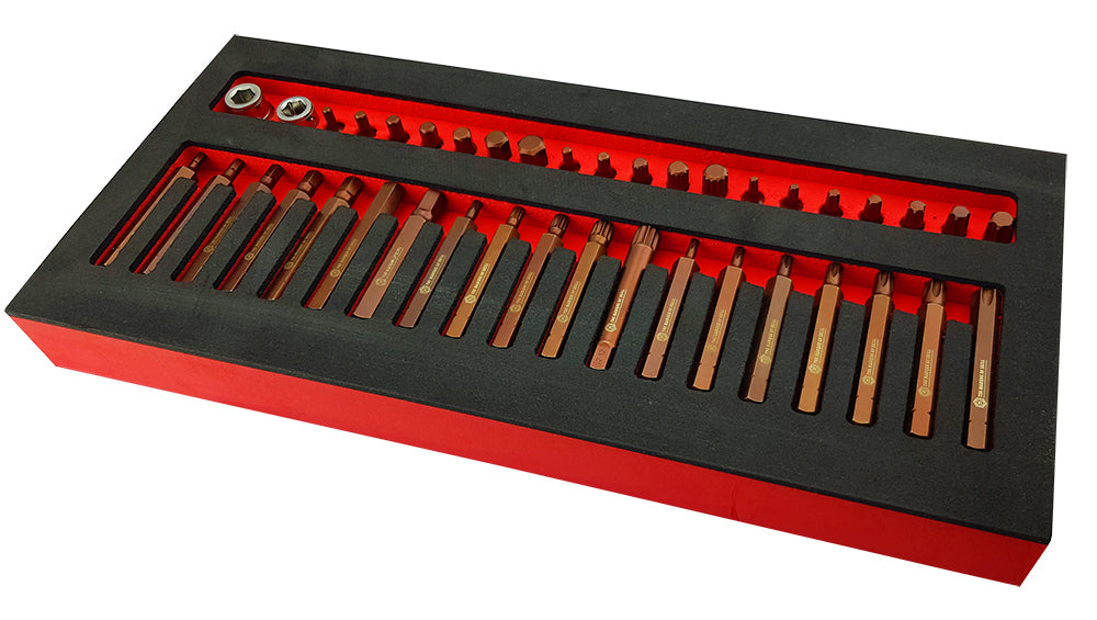 40Pc S2 Steel Bit Socket Set - Hex, Torx and Spline - Britool Hallmark
