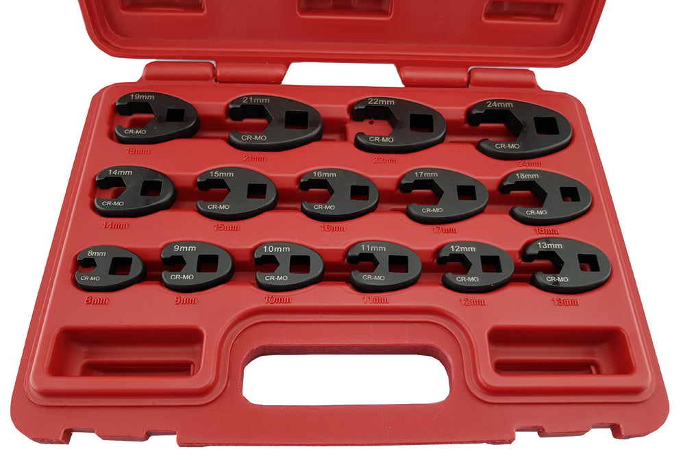 CROW'S FOOT SPANNER SET, 15 PIECE, FROM BRITOOL HALLMARK