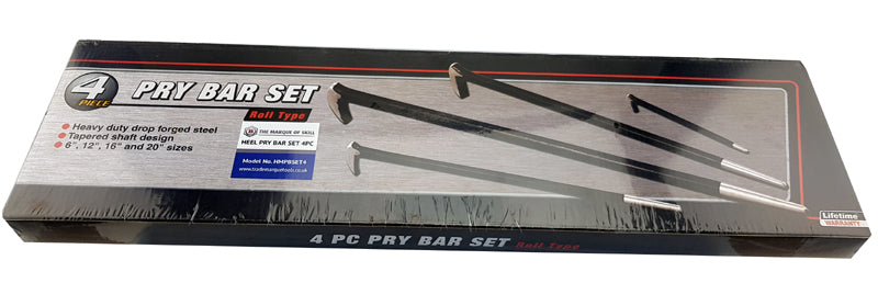 4 PIECE HEELBAR PRY BAR SET FROM BRITOOL HALLMARK HMPBSET4