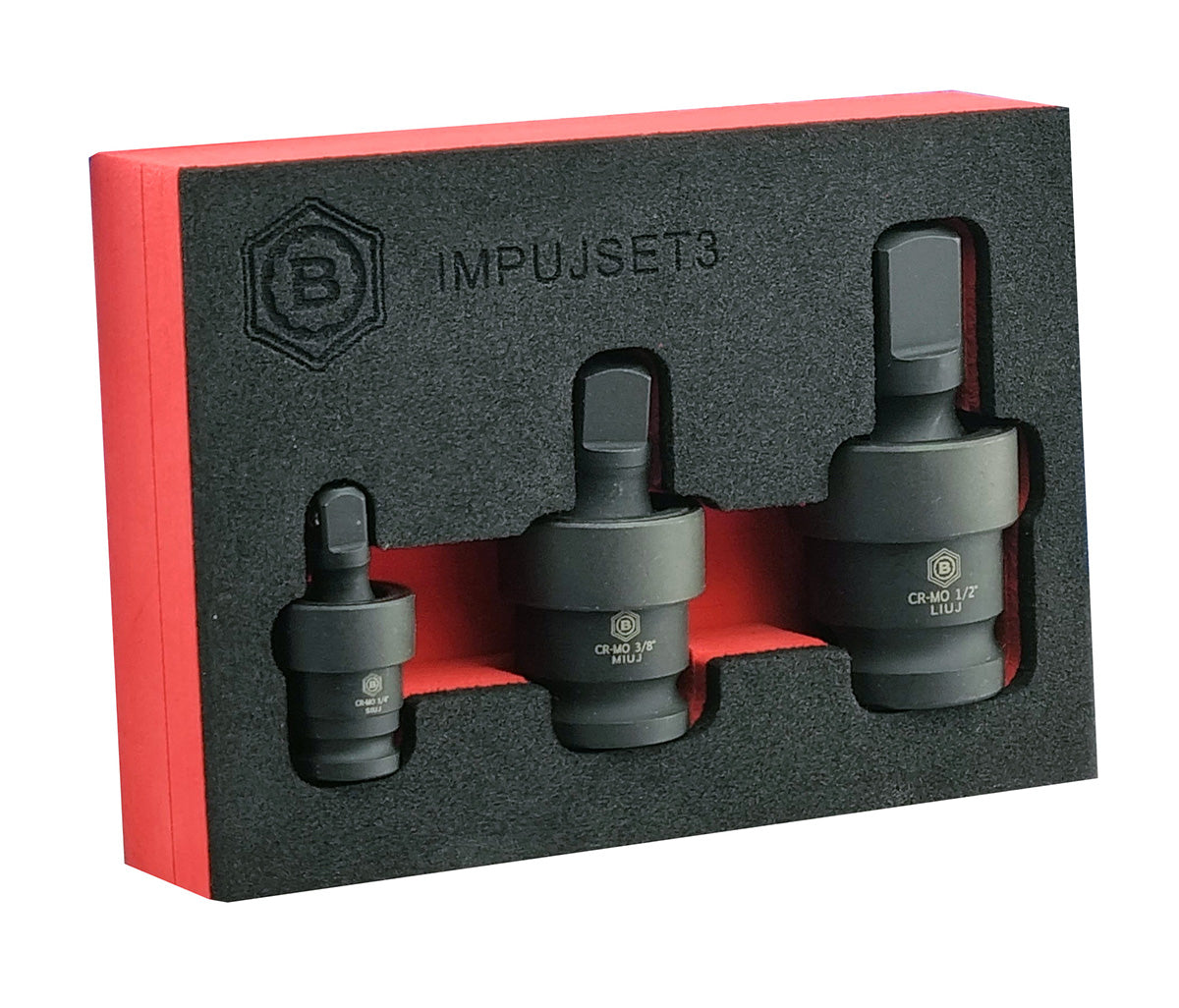 3PC Impact Universal Joint (UJ) Socket Set by Britool Hallmark