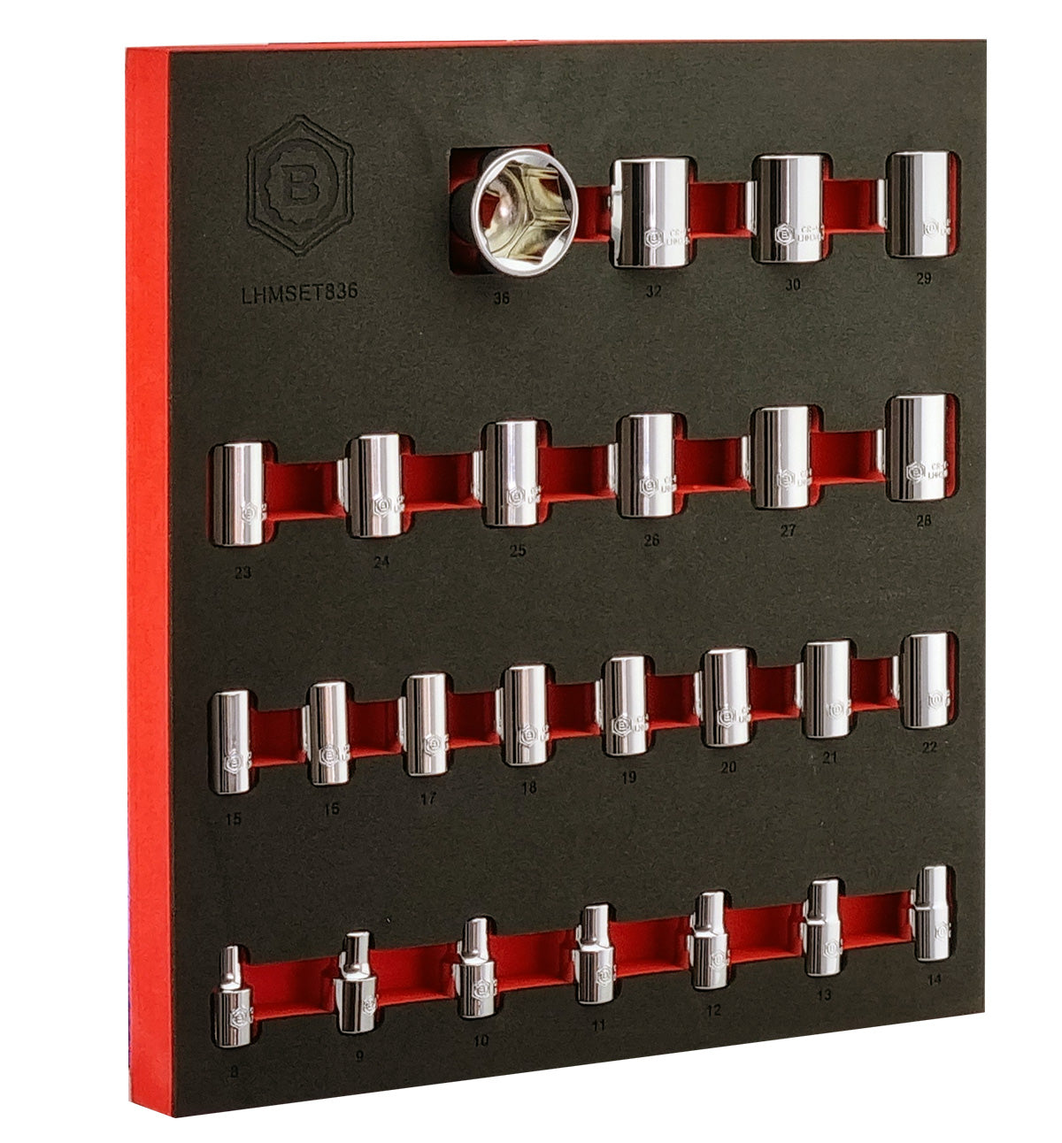 Britool Hallmark 1/2" Drive Socket Set Sizes 10-36mm + Free Breaker Bar