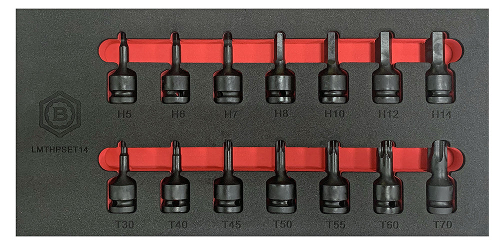14Pc 1/2" Impact Torx & Hex Bit Socket Set From The Britool Hallmark Range