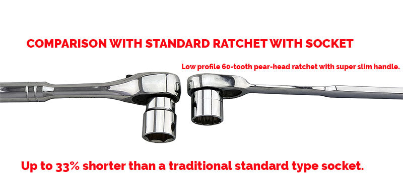 13Pc Low Profile / Restricted Access Socket & Ratchet Set From Britool Hallmark