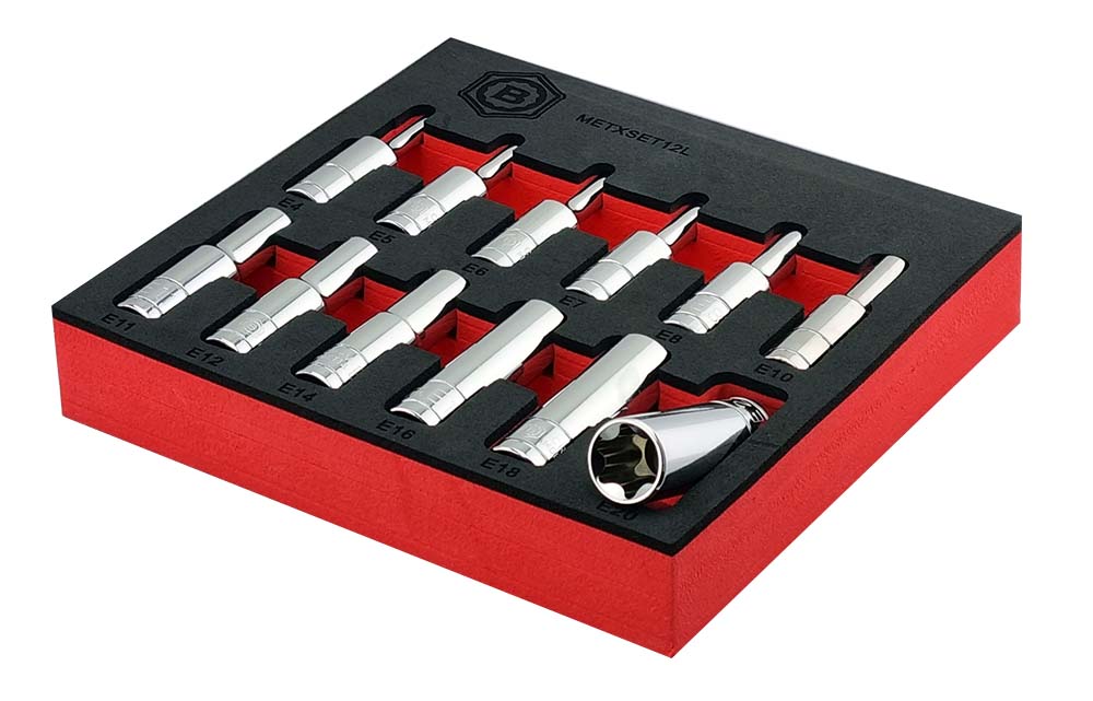 12pc 3/8" Dr. Deep E-Torx/Star Socket Set E4-E20 - Britool Hallmark