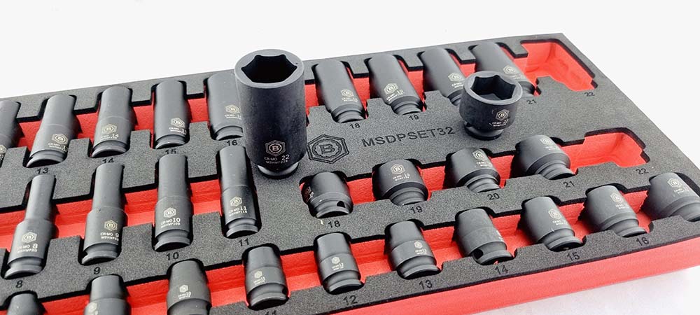 32Pc 3/8" Standard & Deep 6-Point Impact Socket Set By Britool Hallmark