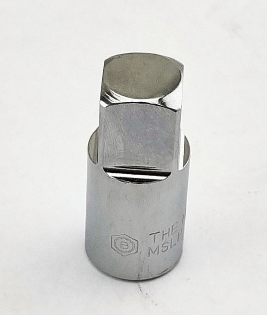 CHROME SOCKET CONVERTOR - 3/8" FEMALE TO 1/2" MALE FROM BRITOOL HALLMARK MSLP