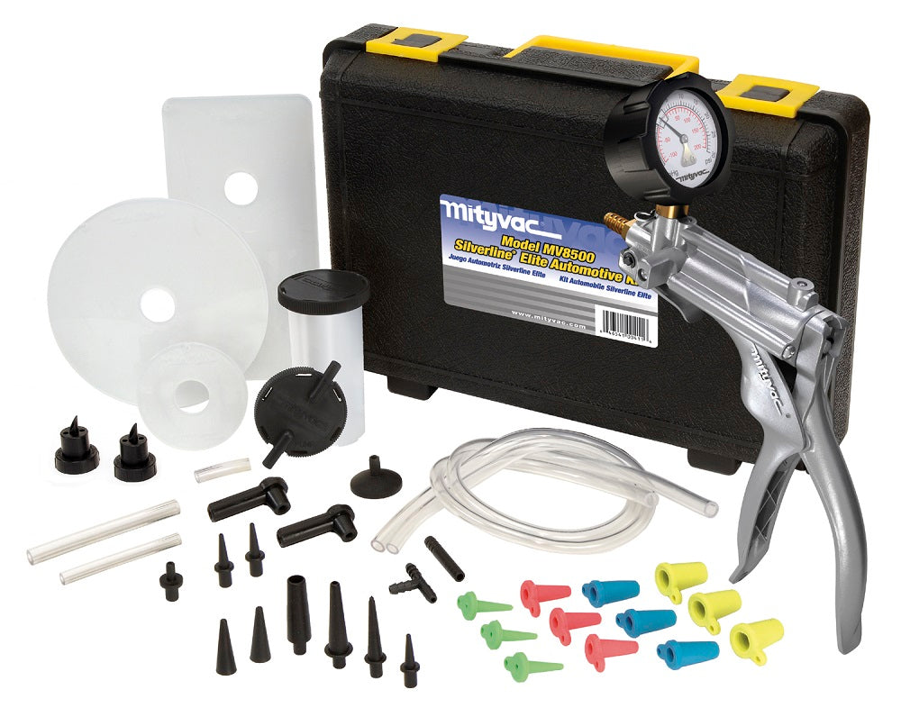 SILVERLINE ELITE AUTOMOTIVE TEST KIT / BRAKE BLEEDER PRESSURE & VACUUM MITYVAC MV8500