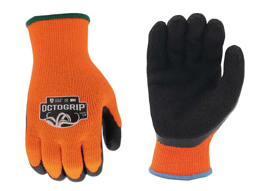 Octogrip Hi-Vis Insulated Cold Weather Work Gloves Size Extra Large
