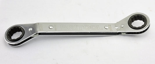 BRITOOL HALLMARK OFFSET RATCHETING BOX WRENCH SPANNER 19 X 21MM - RBOM1921