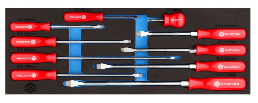 10Pc Slotted & Flared Screwdriver Set Module From Britool Hallmark