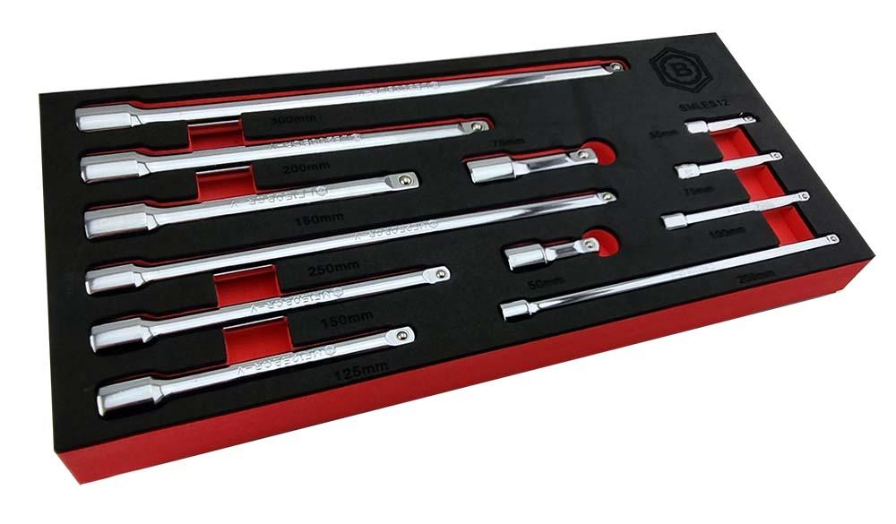 12Pc Extension Bar Set - 1/4", 3/8" & 1/2" Drive By Britool Hallmark