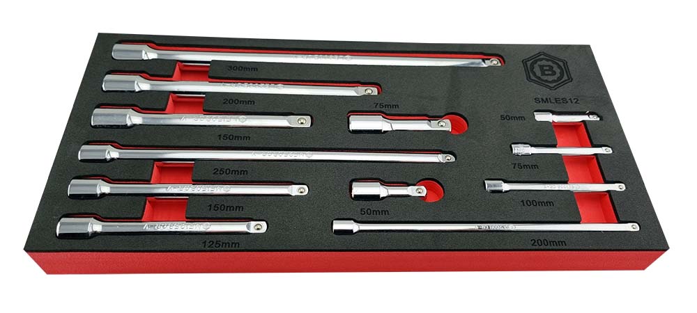 12Pc Extension Bar Set - 1/4", 3/8" & 1/2" Drive By Britool Hallmark