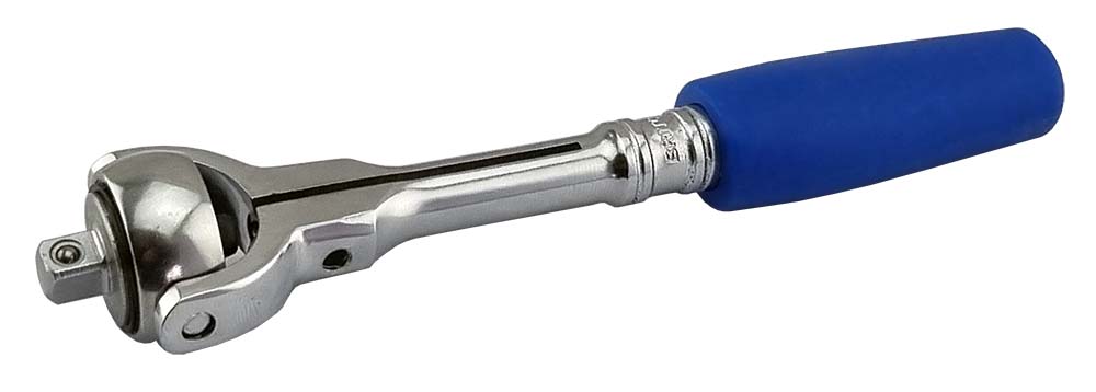 1/4" DRIVE SWIVEL HEAD RATCHET BRITOOL HALLMARK - BLUE HANDLE