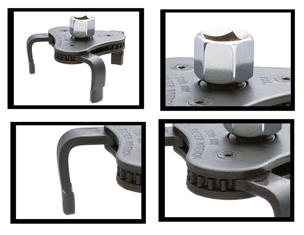 Claw Type 2-Way Oil Filter Remover / Wrench 63mm - 102mm From Custor Tools